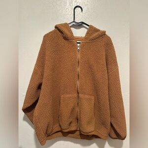American Eagle Outfitters Tan Sherpa Jacket